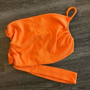 Orange crop top